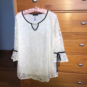 Cream Lacy Top